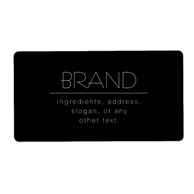 Stylish Name & Slogan or other text  Labels (Front)