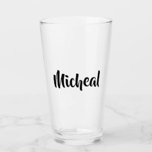 Stylish Name written in Black Glass