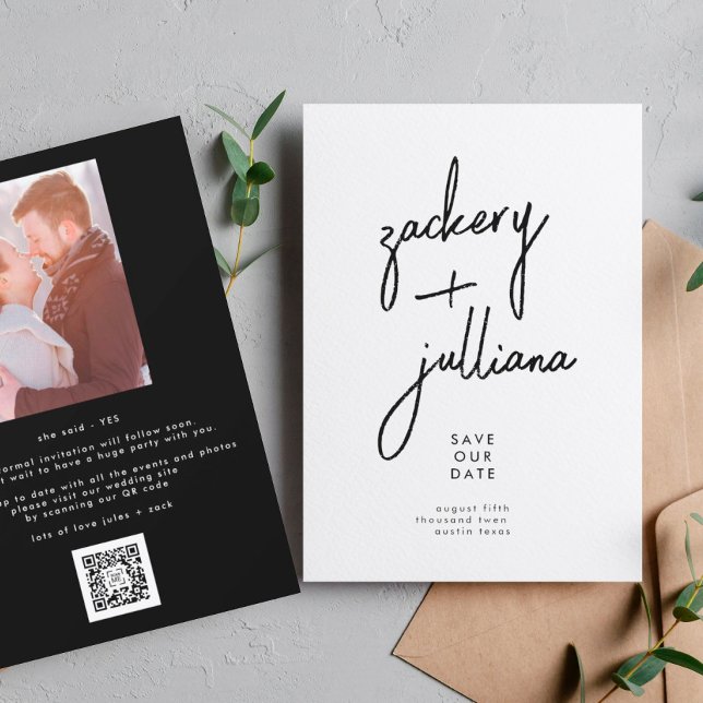 Stylish NAMES | Photo Custom Save The Date (Creator Uploaded)