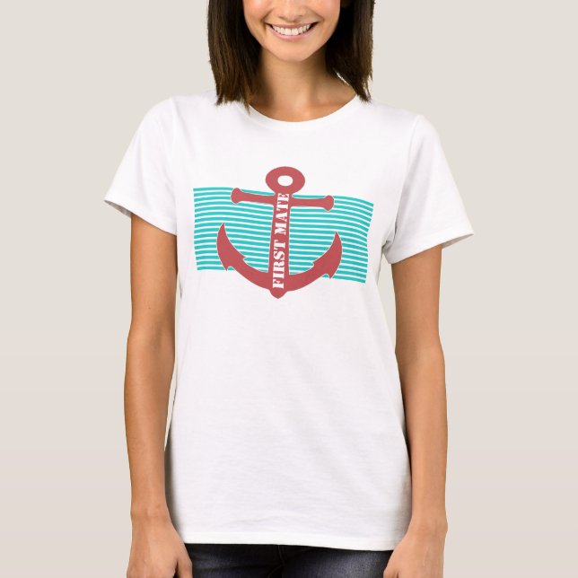 Stylish Nautical Anchor Custom T-Shirt (Front)
