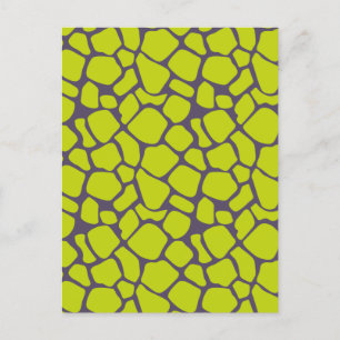 Stylish Neon Purple Leopard Print Animal Skins Announcement Postcard