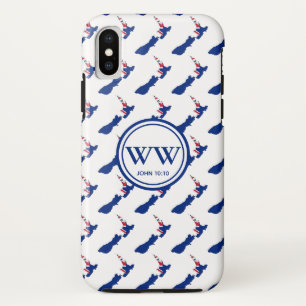 Stylish NEW ZEALAND Monogram Abundant Life iPhone XS Case