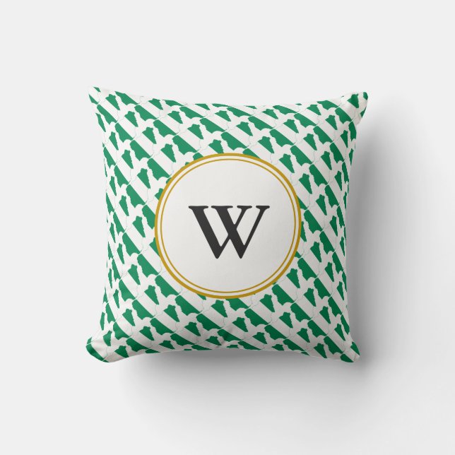 Stylish NIGERIA  Blessed Nation Monogram Gift Cushion (Front)