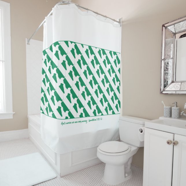 Stylish NIGERIA FLAG Christian Shower Curtain (In Situ)