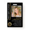 Stylish Notary Public Photo QR Code ID Black Gold