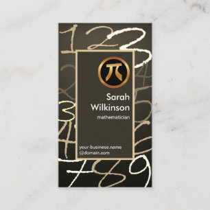 Stylish Numbers Graffiti Border Math Statistician Business Card
