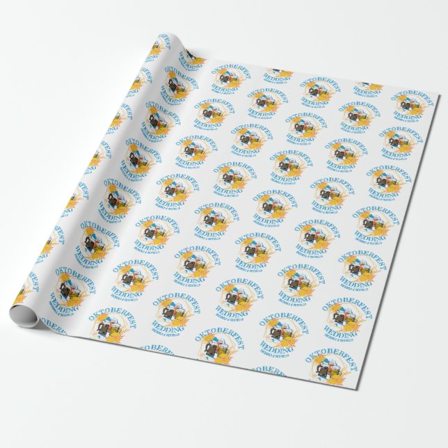 Stylish OKTOBERFEST WEDDING Wrapping Paper (Unrolled)