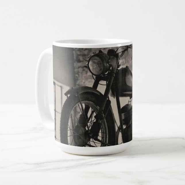 Stylish Old Motorbike Motorcycle Biker Rider Coffee Mug (Front Left)