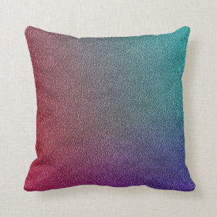 Stylish Ombre Pink Purple Teal Cushion