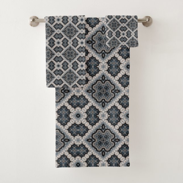 Stylish oriental ornament  bath towel set (Insitu)