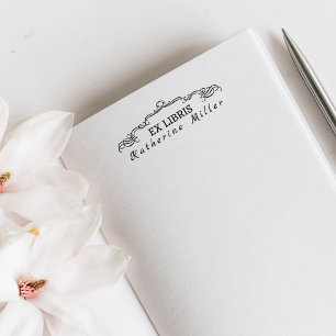 Stylish Ornamental Ex Libris Custom Library Books Self-inking Stamp