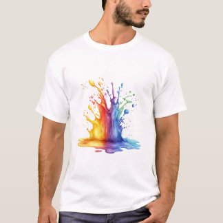 Stylish paint and colourful Gift Creation T-Shirt