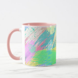 Stylish Pale Pastel Colours Abstract Art Mug