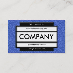 Stylish Panel II - Blue Embossed Texture Business Card