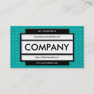 Stylish Panel II - Cyan Fabric Texture Business Card