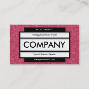 Stylish Panel II - Red Embossed Texture Business Card