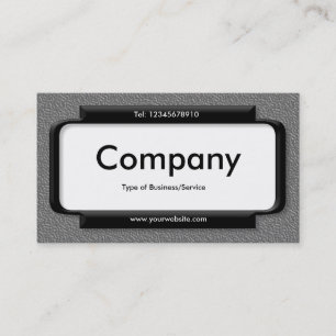 Stylish Panel - Mid Grey Embossed Texture Business Card