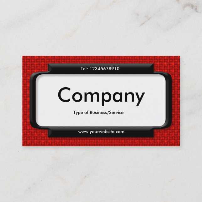 Stylish Panel - Red Fabric Texture Business Card (Front)