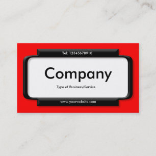 Stylish Panel - Red (FF0000) Business Card