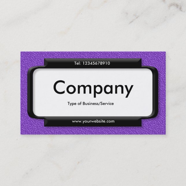 Stylish Panel - Violet Embossed Texture Business Card (Front)