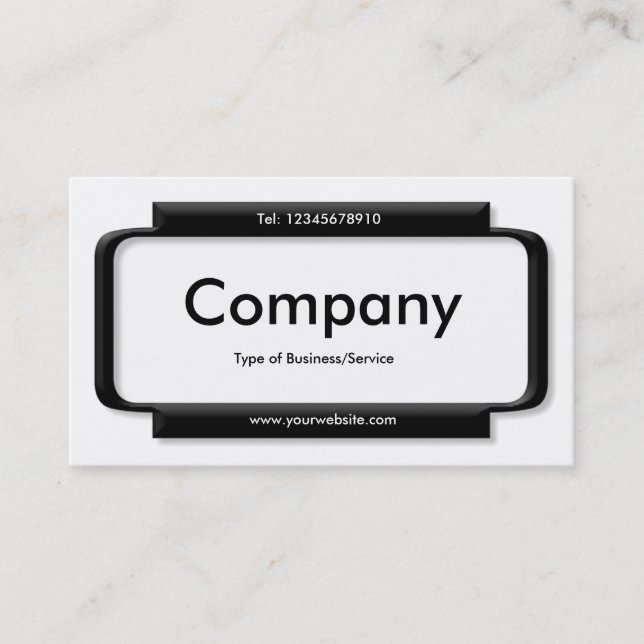 Stylish Panel - White Business Card (Front)