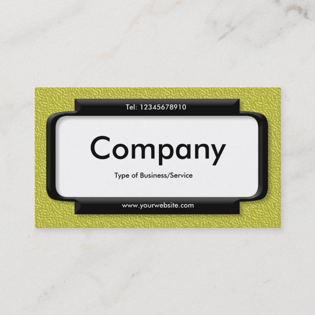Stylish Panel - Yellow Embossed Texture Business Card (Front)