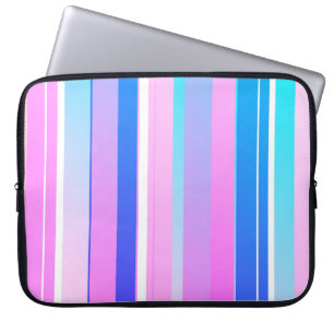 Stylish Pastel Color Lines Laptop Sleeve