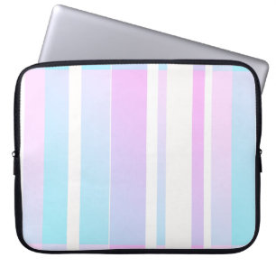 Stylish Pastel Color Lines Laptop Sleeve