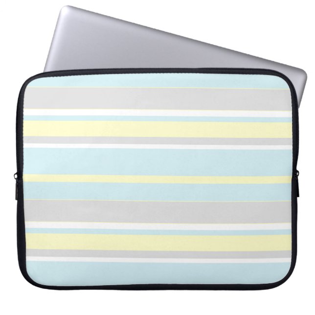 Stylish Pastel Colour Lines Laptop Sleeve (Front)