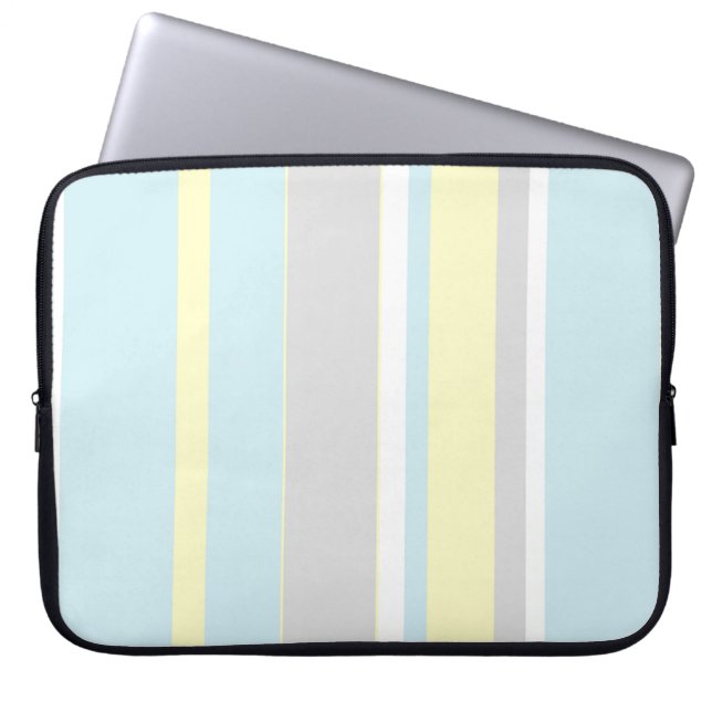 Stylish Pastel Colour Lines Laptop Sleeve (Front)