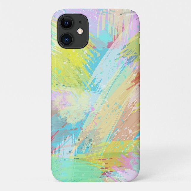 Stylish Pastel Colours Abstract Art Case-Mate iPhone Case (Back)