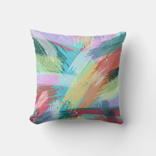 Stylish Pastel Colours Abstract Art Cushion