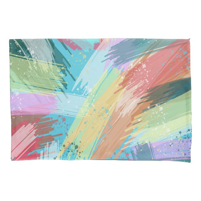 Stylish Pastel Colours Abstract Art Pillowcase (Front)