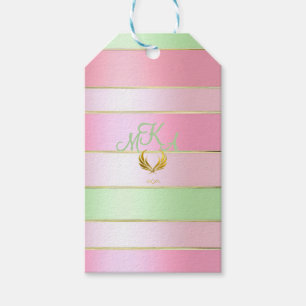 Stylish Pastel Pink and Mint Green Gift Tags
