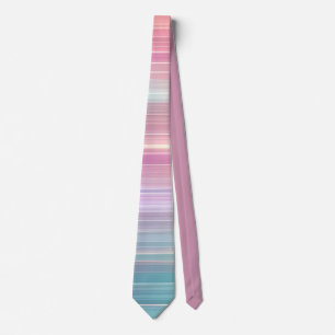 Stylish Pastel Pink Blue Gradient Stripe Design Tie