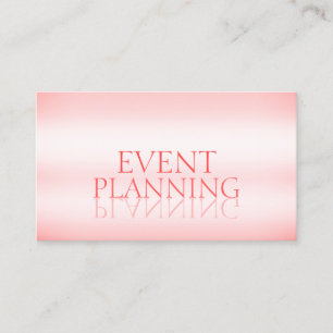 Stylish Pastel Pink Chic Mirror Font Professional Business Card