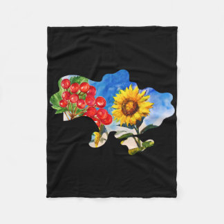 Stylish Patriotic Flowers Symbols Flowers Trends F Fleece Blanket