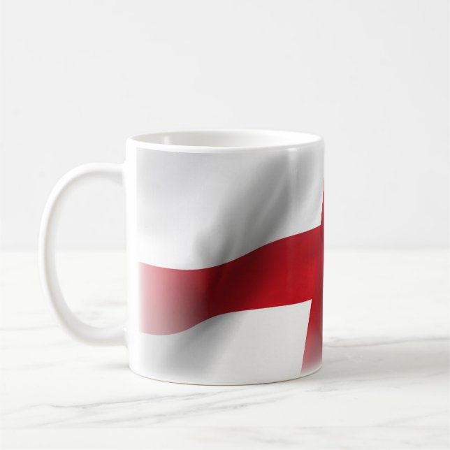 Stylish Patriotic St. George Flag Coffee Mug (Left)