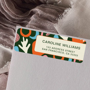 Stylish Pattern Abstract Pattern Return Address  Label
