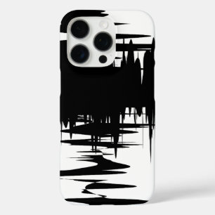 Stylish Pattern Design in Black and White iPhone 16 Pro Case