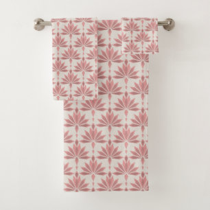 Stylish pattern in art deco style. bath towel set