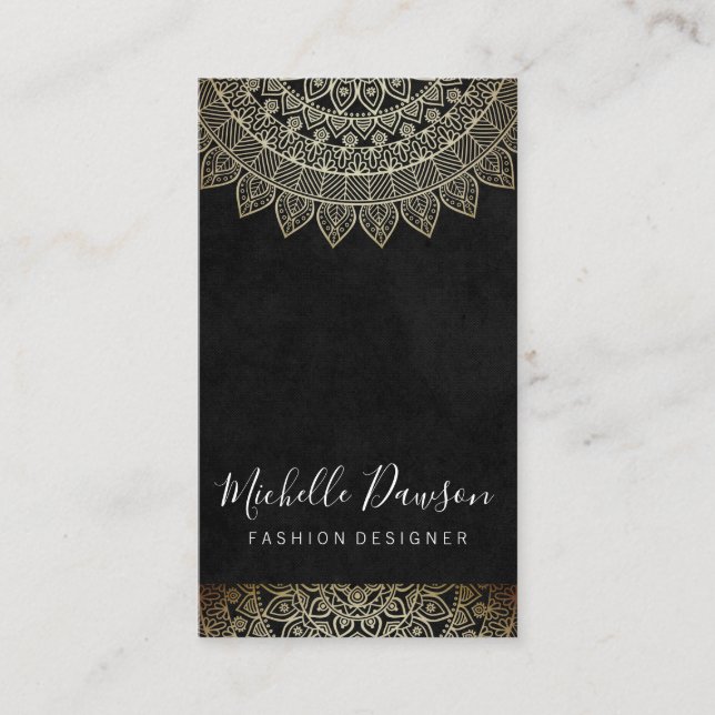 Stylish Pattern Vintage Business Card (Front)