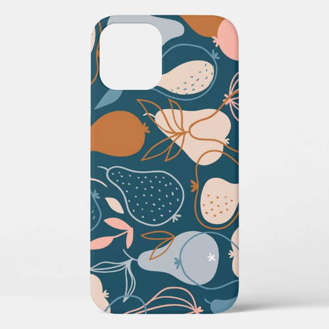 Stylish Pear: Scandinavian Dark Pattern Case-Mate iPhone Case (Back)