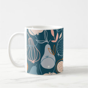 Stylish Pear: Scandinavian Dark Pattern Coffee Mug