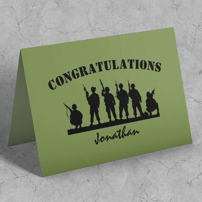 Stylish Personalised Army Passing Out Card (Creator Uploaded)