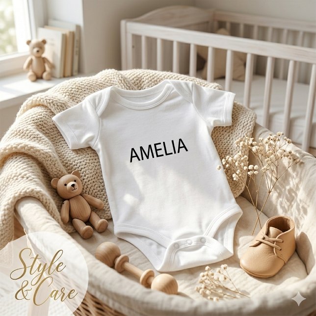 Stylish Personalised Baby Bodysuit with Name (Stylish Personalized Baby Bodysuit with Name)
