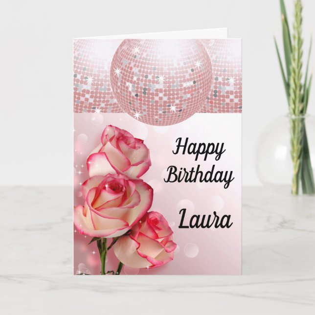 Stylish personalised birthday card (Front)