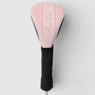 Stylish Personalised Blush Pink Golf Head Cover
