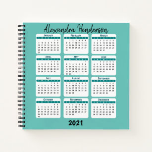Stylish   Personalised Calender   2021 Notebook