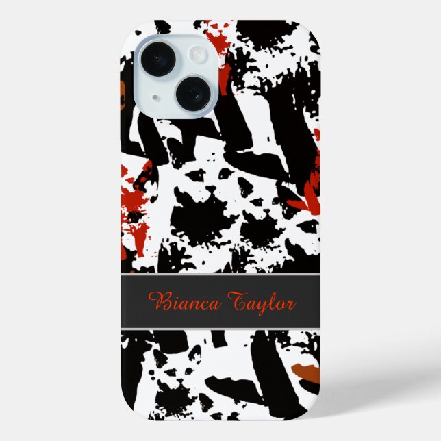 stylish & personalised cat pattern Case-Mate iPhone case (Back)